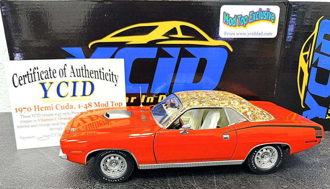 (PRE-ORDER 2026) YCID 1/18-1970 Mod Top Cuda, Vitamin C Orange