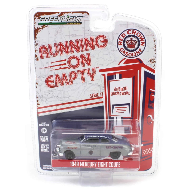 RAW CHASE GreenLight 1:64 1949 Mercury Eight Coupe Red Crown Gasoline – Running on Empty Series 17 – GL41170-B-CHASE
