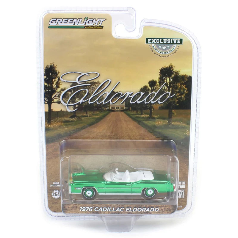 CHASE CAR GreenLight 1:64 1976 Cadillac Eldorado Convertible with Bull Horns Hood Ornament – Hobby Exclusive – GL30523-CHASE
