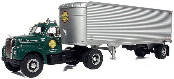 First Gear-1/34 Standard Forwarding - 1960 Mack with Van Trailer