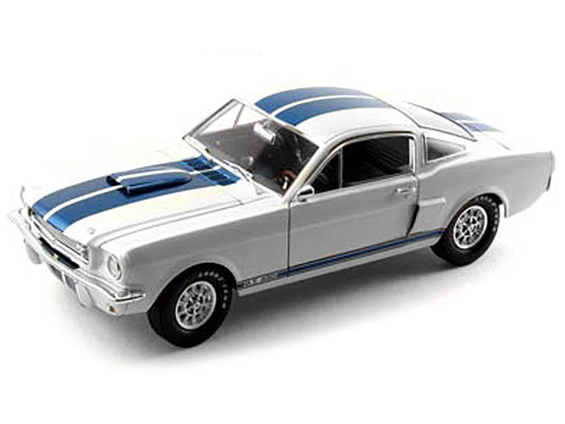 1966 Ford Mustang Shelby GT350 White with Blue Stripes – Shelby Collectibles Legend Series 1:18 (sc160/white)