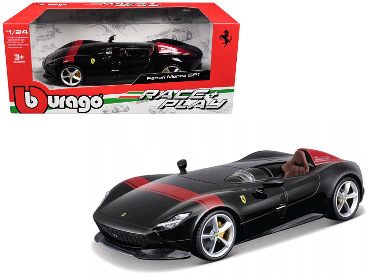 Bburago 1:24-Ferrari Monza SP1 Black