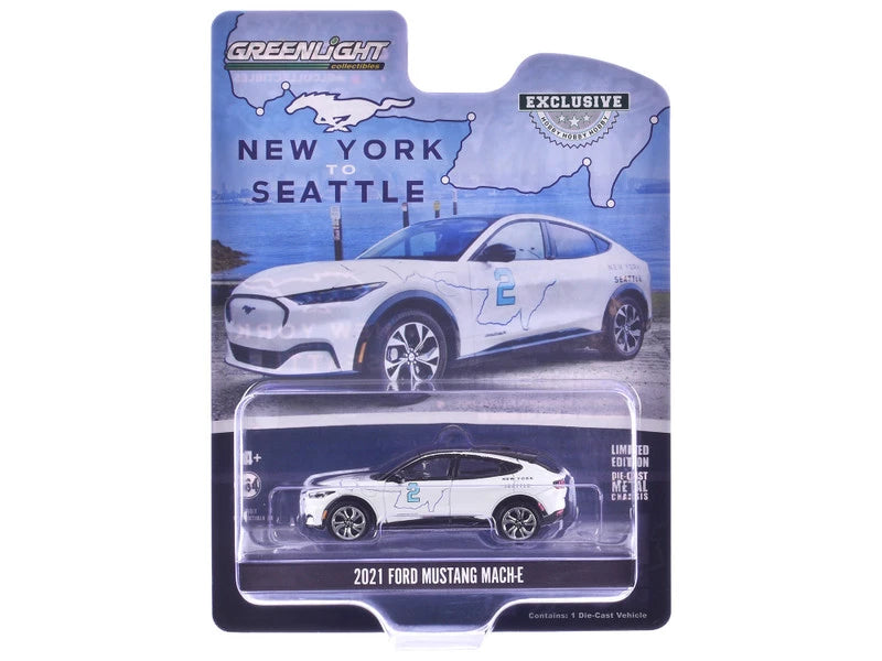 GreenLight 1:64 Ford Mustang Mach-E 2021 “Ocean to Ocean, Reimagined” New York to Seattle – Hobby Exclusive – GL30438