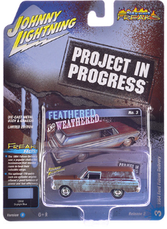Johnny Lightning-1964 Ford Falcon Delivery Project in (Progress-Skylight Blue w/ Rust Patina)  JLSF031-6