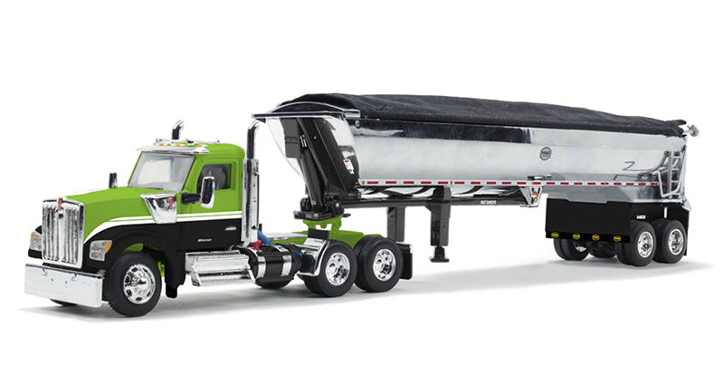 Kenworth W990 Day Cabwith MAC Half-Round End Dump Trailer