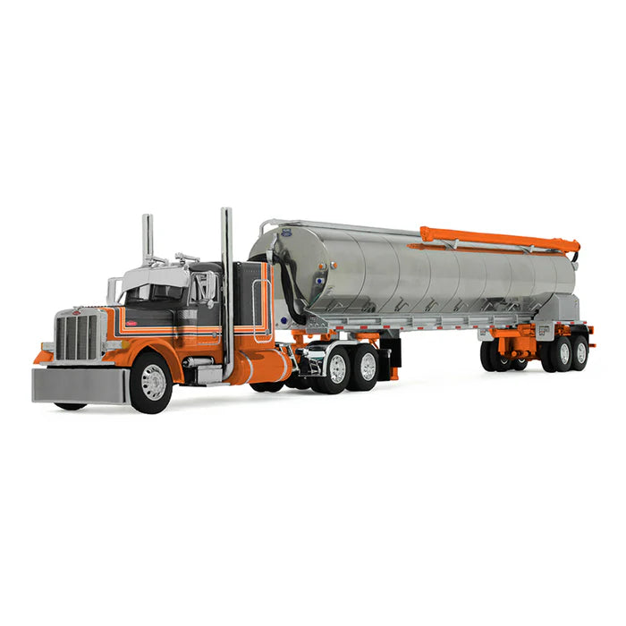 Peterbilt 379 with 48in Flattop Sleeper &amp; Walinga Feed Trailer- DCP by First Gear, 1/64