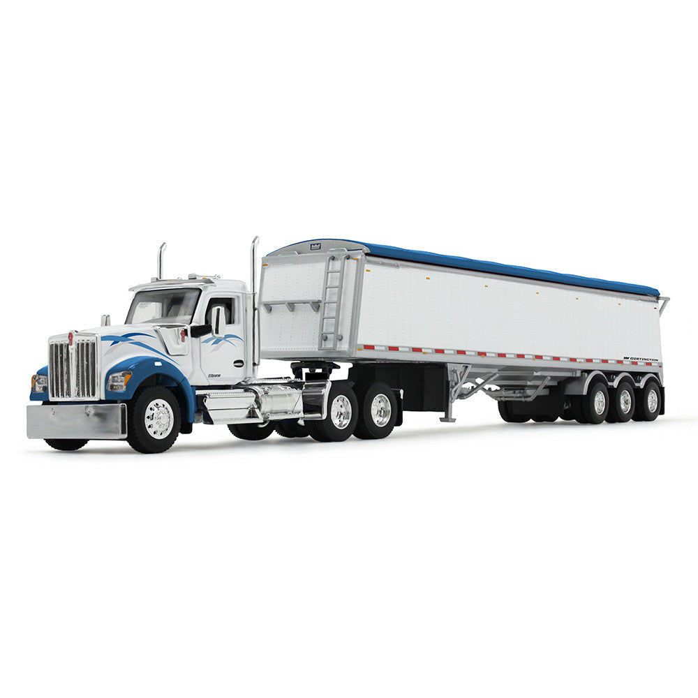 First Gear 1/64 - Kenworth W990 Day Cab &amp; Lode King Distinction Hopper Trailer - 60-2177