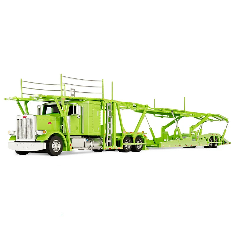 (PRE-ORDER 2026/2027) DCP by First Gear 1:64 Peterbilt 389 Semi Truck with Boydstun 9106-48EZ Car Carrier Trailer – Green – Outback Toys Exclusive 60-2323