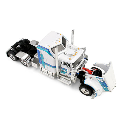 Kenworth W900L avec cabine-couchette Aerodyne de 60 po et remorque surbaissée Polar DCP par First Gear 1:64 – 60-2353