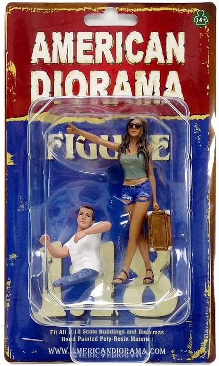 Hitchhiker Set of 2 Figures - American Diorama 1:18 - AD-23896G