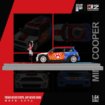 ModernArt 1:64-BMW Mini Cooper w/Figurine MARIO BROS. MD643645-1