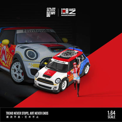 ModernArt 1:64-BMW Mini Cooper w/Figurine MARIO BROS. MD643645-1