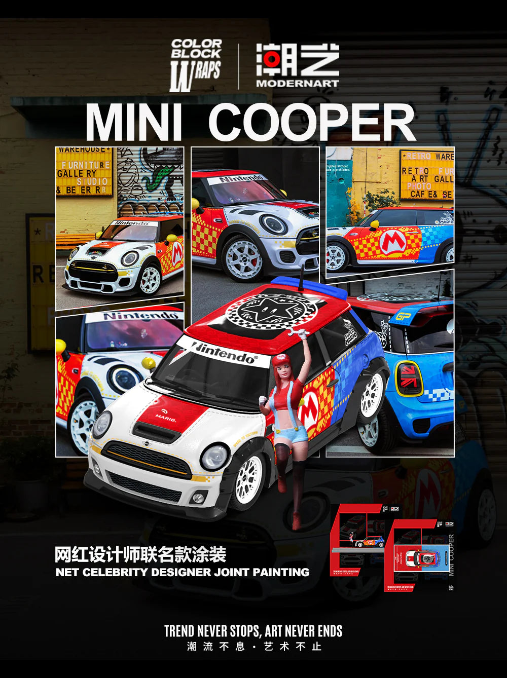 ModernArt 1:64-BMW Mini Cooper MARIO BROS. MD643645