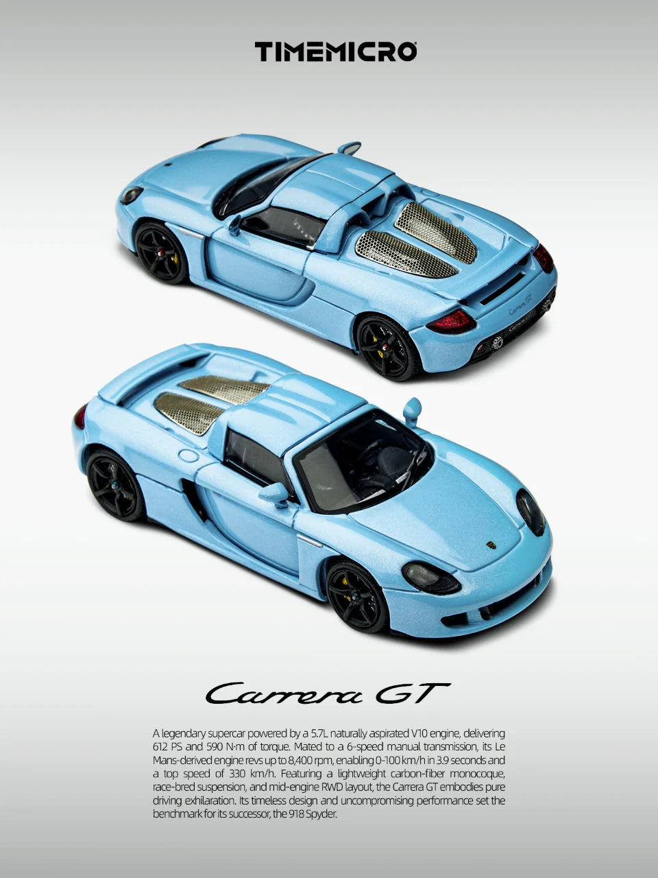 TimeMicro 1/64-Porsche Carrera GT TM645910