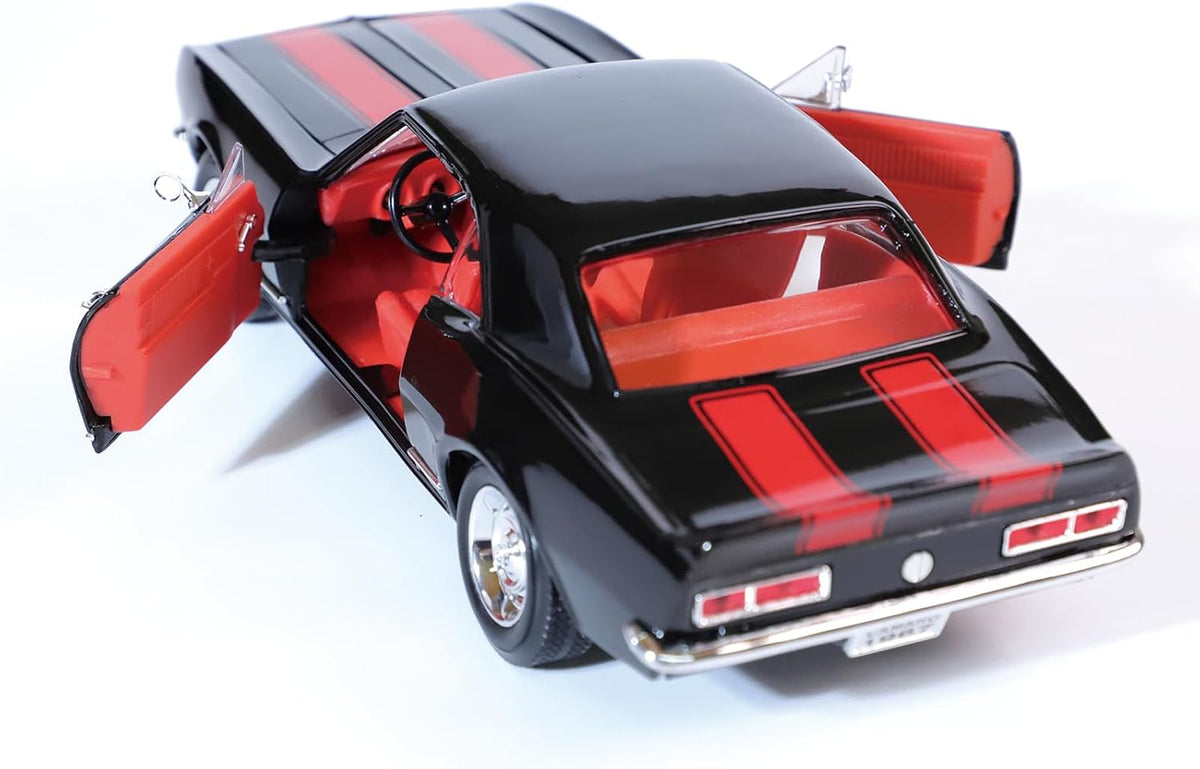 Lucky Die Cast 1:18 1967 Chevrolet Camaro Z/28 – Black with Red Stripes – 92188-BLACK