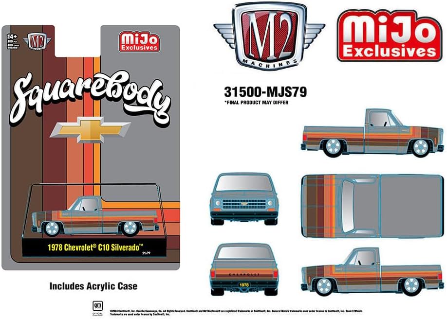 (PRE-ORDER 2025) 1978 Chevrolet C10 Silverado Squarebody Pickup Truck (Cool Grey)