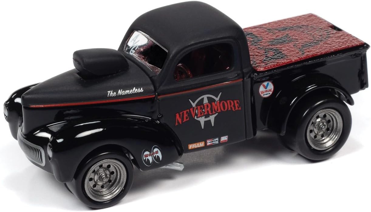 Johnny Lightning 1:64 1941 Willys Gasser Pickup Blacked Out Gloss/Flat Black - Street Freaks - JLSF021-3B-5