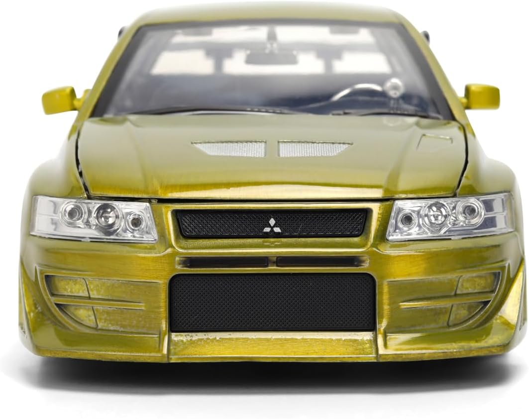 Jada 1:24 Mitsubishi Lancer Evolution VII de Brian – Vert effet brossé – 25 Years of Fast &amp; Furious – JD37874