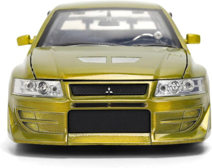 Jada 1:24 Mitsubishi Lancer Evolution VII de Brian – Vert effet brossé – 25 Years of Fast &amp; Furious – JD37874