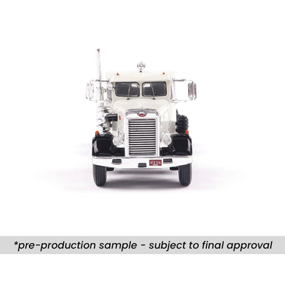 1955 Peterbilt 281 - White w/ Black Fenders (1:64)