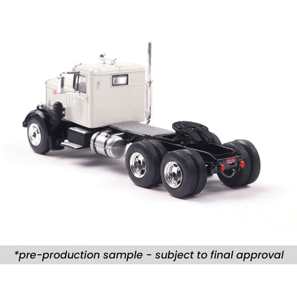 1955 Peterbilt 281 - White w/ Black Fenders (1:64)