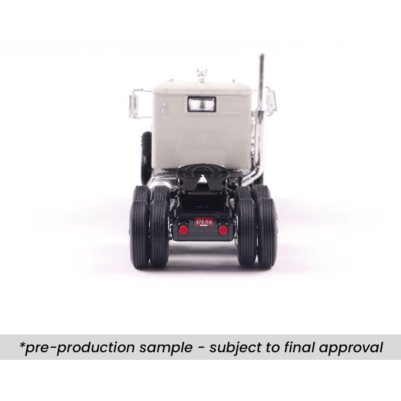 1955 Peterbilt 281 - White w/ Black Fenders (1:64)