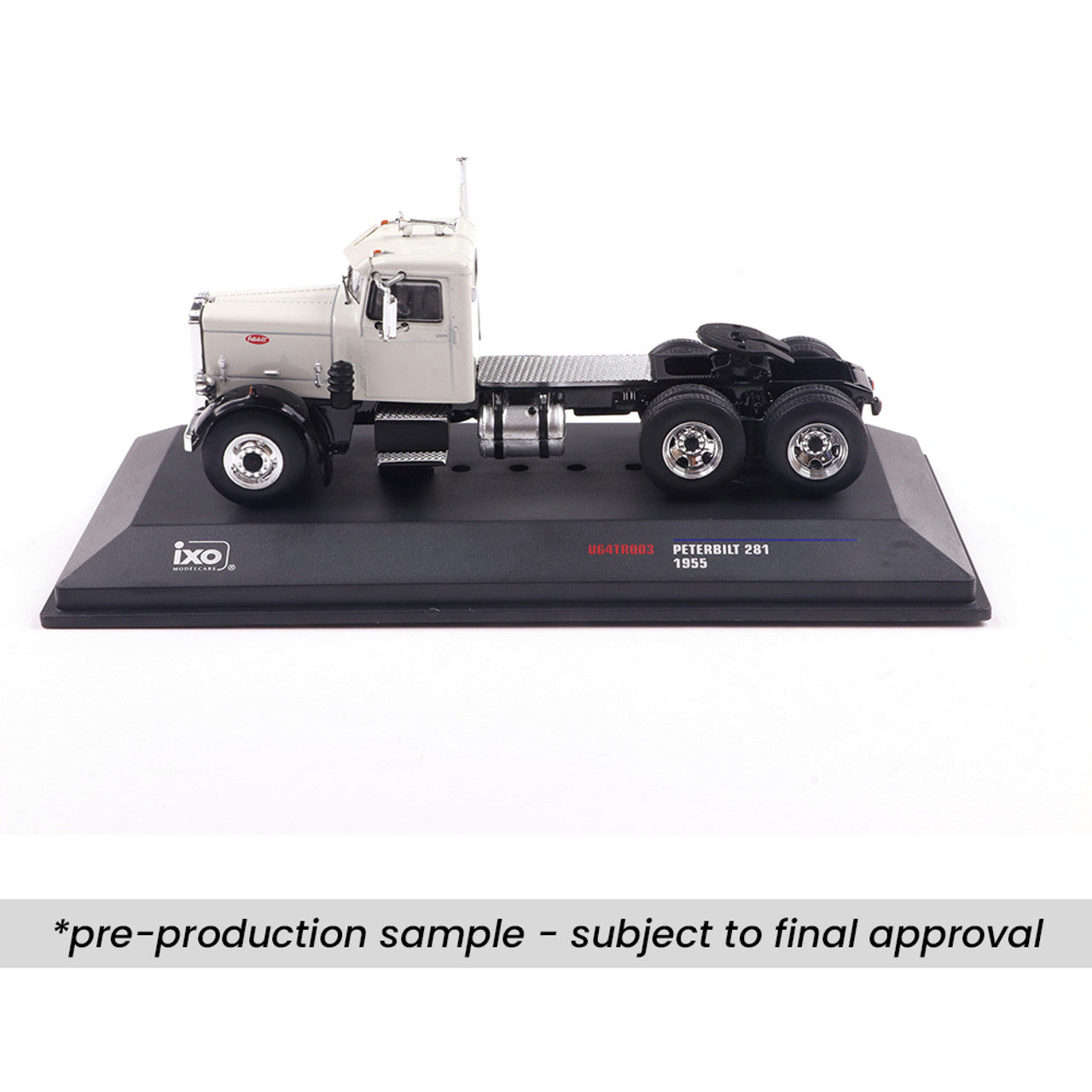 1955 Peterbilt 281 - White w/ Black Fenders (1:64)