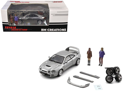 BM CREATIONS 1/64 - Toyota Celica GT Four-ID Silver (RHD) w/ Figures 64B0415