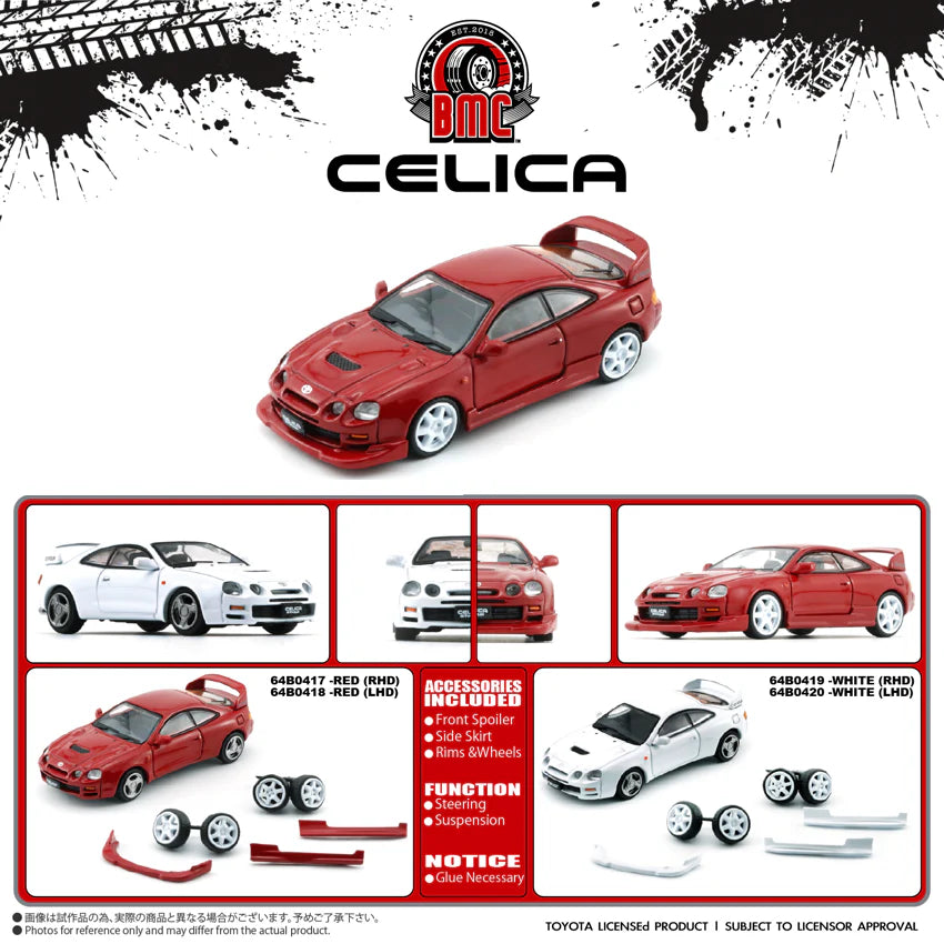 BM CREATIONS 1/64 - Toyota Celica GT Four - RED (LHD) - 64B0418
