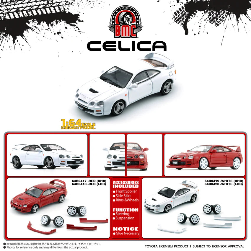 BM CREATIONS 1/64 - Toyota Celica GT Four - White (LHD) - 64B0420