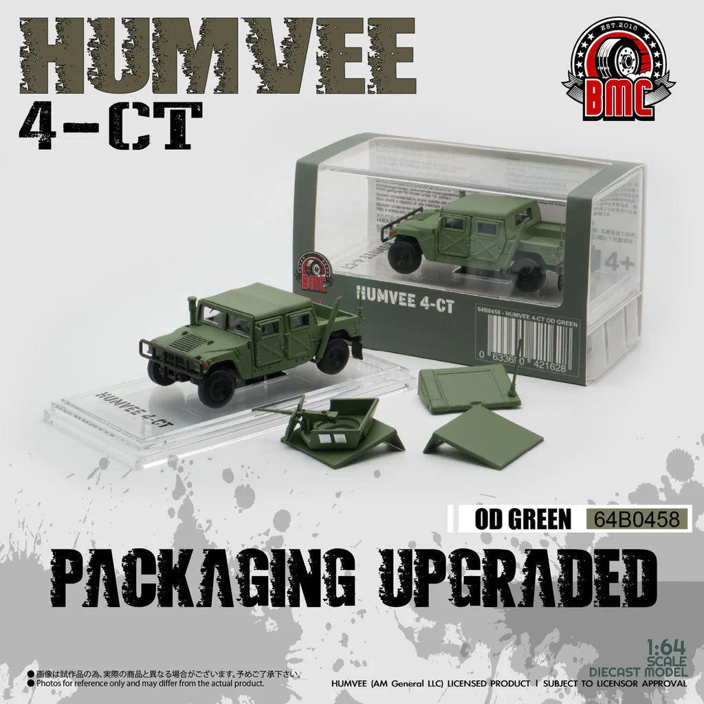 BM CREATIONS 1/64 - HUMVEE 4-CT - "OD Green" - 64B0458