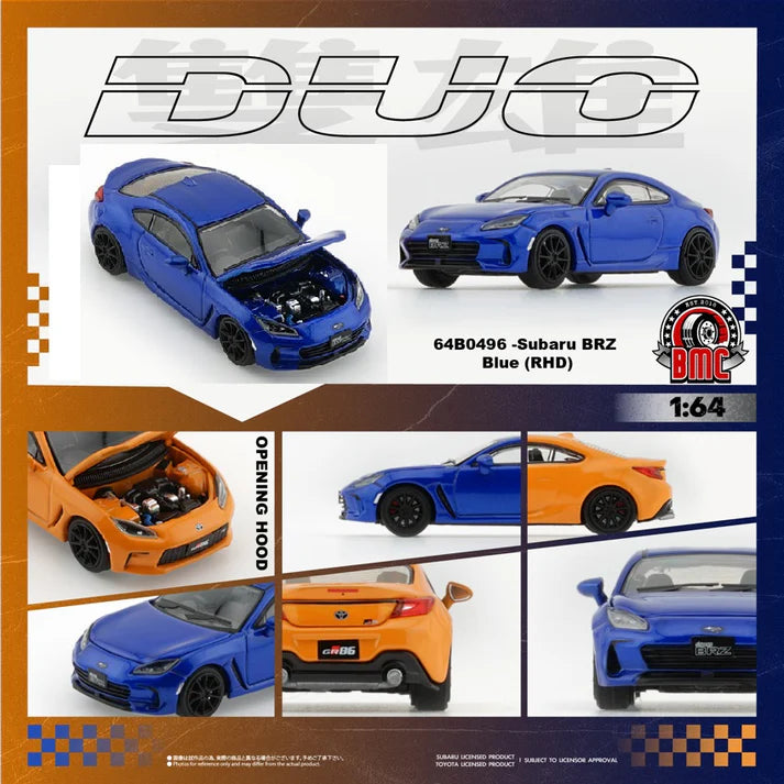 (PRE-ORDER 2026) Subaru BRZ Blue RHD 1:64 BM Creations 64B0496