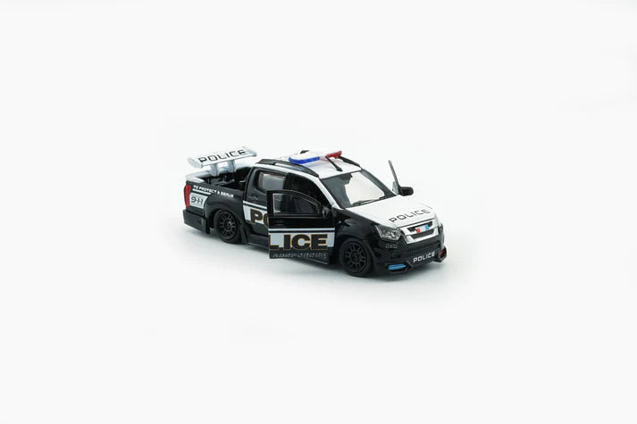 (PRE-ORDER 2026) Isuzu D-Max 2018 Low Rider Fake Police LHD 1:64 BM Creations 64B0508