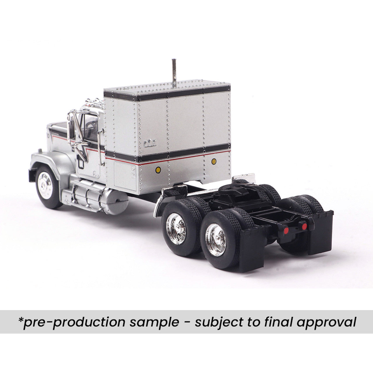 1980 GMC General - Silver w/ Black &amp; Red Stripes (1:64)