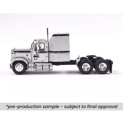 1980 GMC General - Silver w/ Black &amp; Red Stripes (1:64)