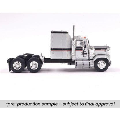 1980 GMC General - Silver w/ Black &amp; Red Stripes (1:64)