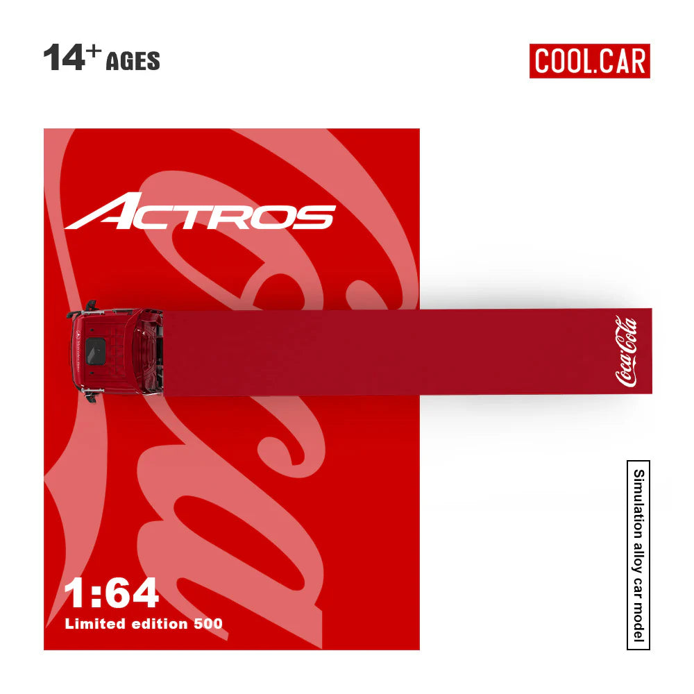 CoolCar 1/64 - Mercedes-Benz Actros Container Truck- Coca-Cola CC646735