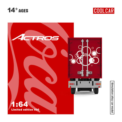 CoolCar 1/64 - Mercedes-Benz Actros Container Truck- Coca-Cola CC646735