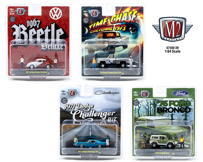 1971 Dodge Challenger R/T avec figurines – M2 Machines 1:64 Diorama Release 20 – 67500-20-B