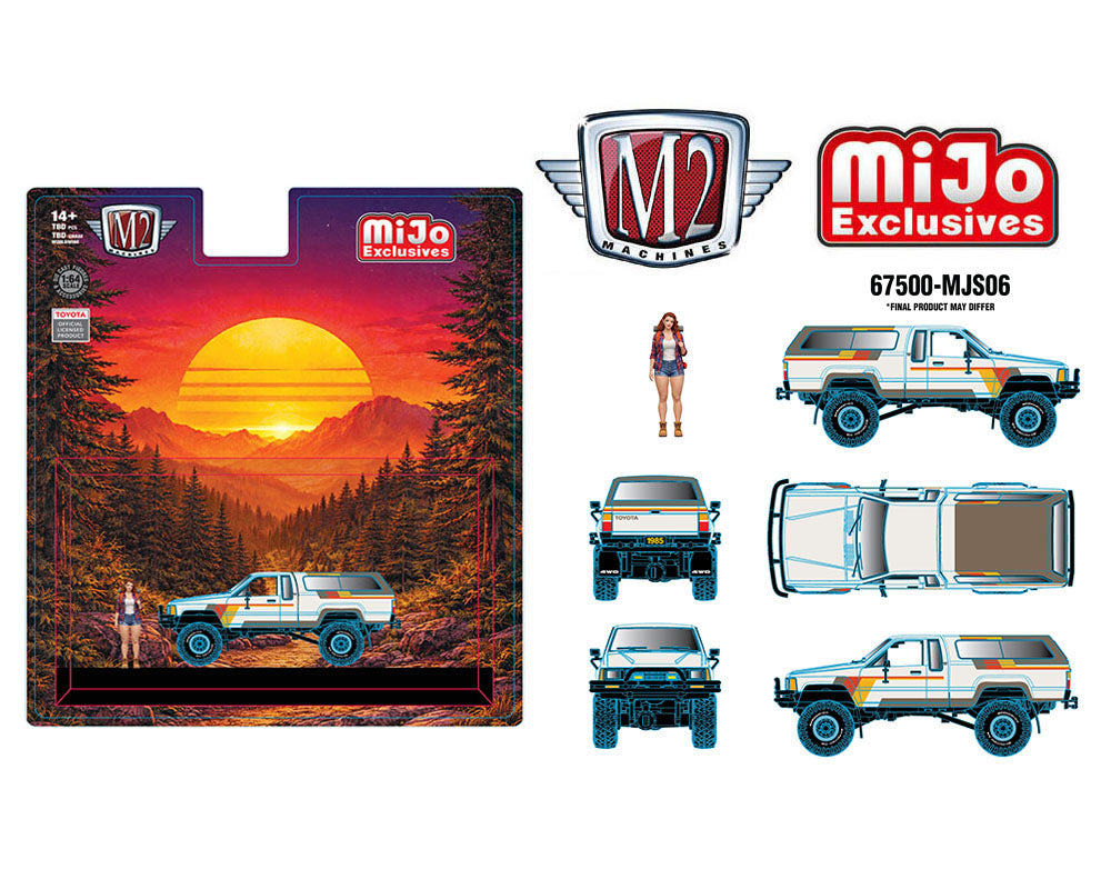 (PRE-ORDER 2026) M2 Machines 1:64-Diorama Series 1985 Toyota Truck 4×4-Mijo Exclusives  67500-MJS086