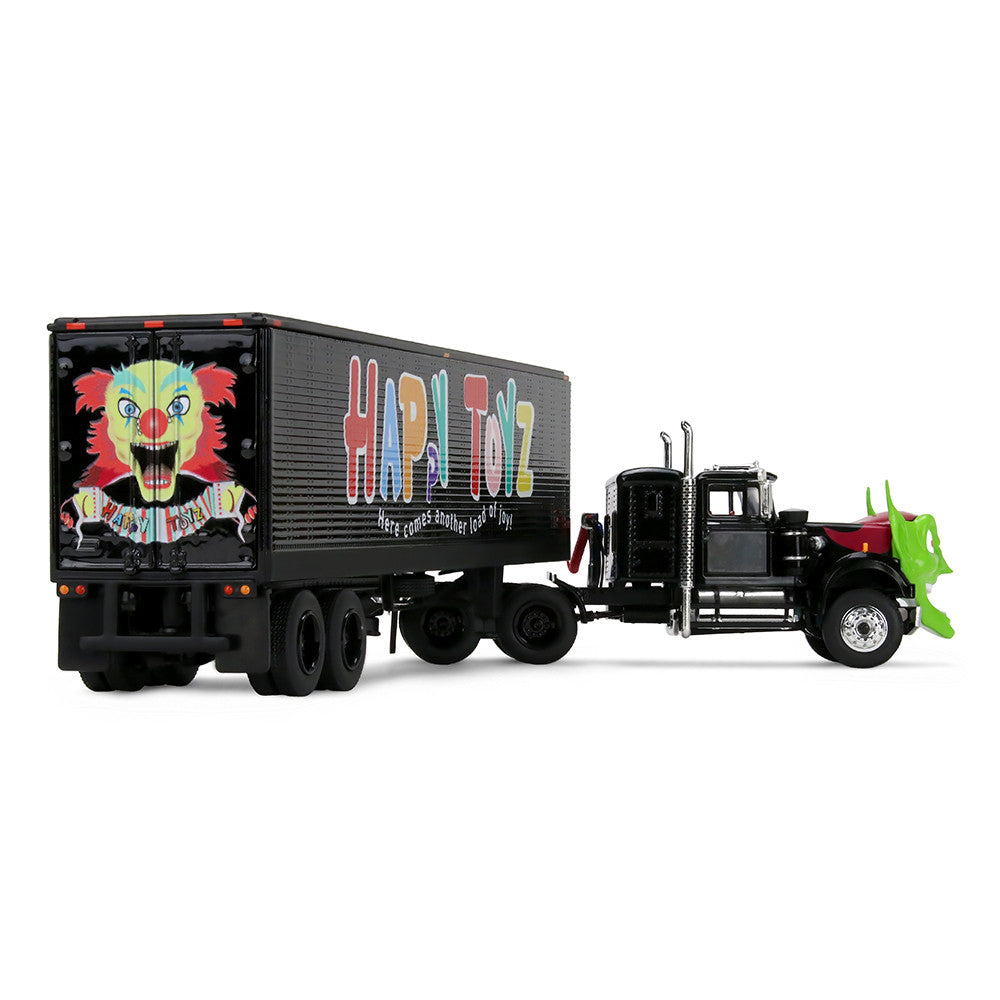 (Limit 1 par client) Western Star blanc avec tête Green Goblin et remorque vintage 40 pi Maximum Overdrive 40e anniversaire DCP 1:64 – 68-2287