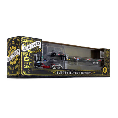 1/64 Cappello Heavy Transport Ford LTL 9000 Day Cab &amp; Landoll 440B-50CA Traveling