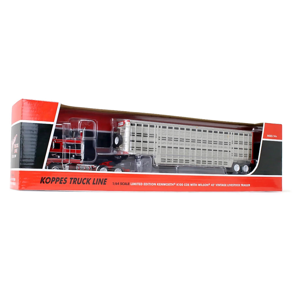 DCP by First Gear 1:64-Koppes Truck Line Kenworth K100 COE Flat Top &amp; 45&