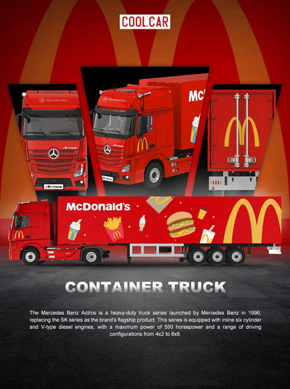 CoolCar 1/64 - Mercedes Benz Actros Contrainer Truck McDonald&
