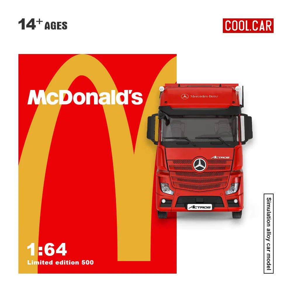 CoolCar 1/64 - Mercedes Benz Actros Contrainer Truck McDonald&