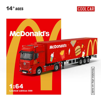 CoolCar 1/64 - Mercedes Benz Actros Contrainer Truck McDonald&