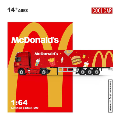 CoolCar 1/64 - Mercedes Benz Actros Contrainer Truck McDonald&
