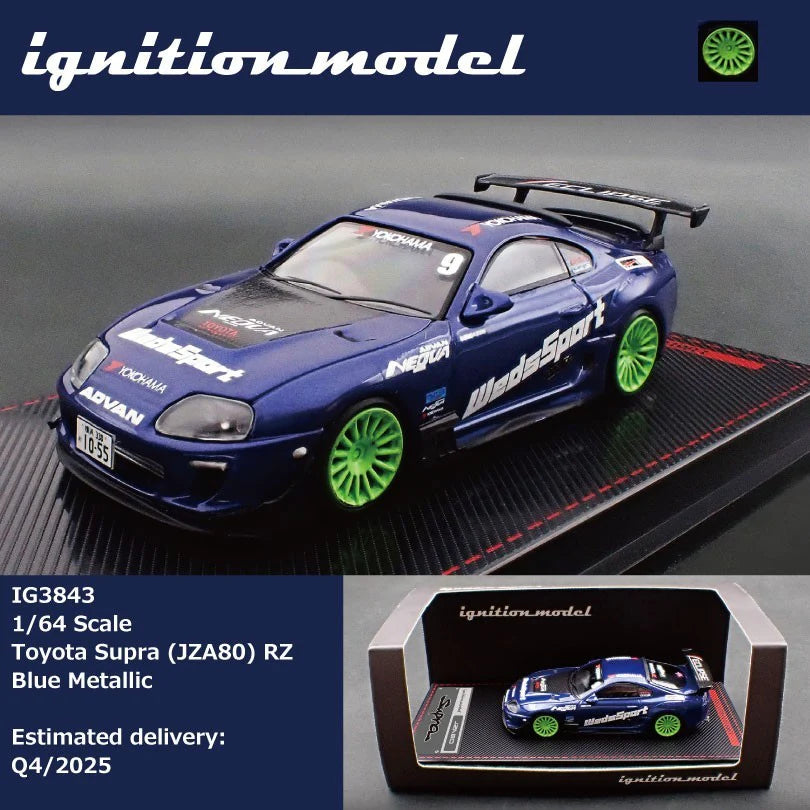 Ignition Model 1/64-Toyota Supra (JZA80) RZ Blue Metallic IG3843