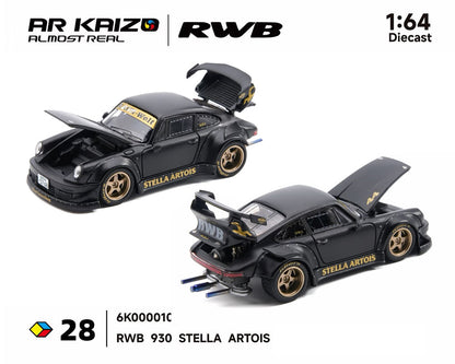 (PRE-ORDER 2026) KAIZO RWB 930 Stella Artois Matte Black - Almost Real 1:64 - 6K0000101