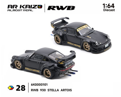 (PRE-ORDER 2026) KAIZO RWB 930 Stella Artois Matte Black - Almost Real 1:64 - 6K0000101